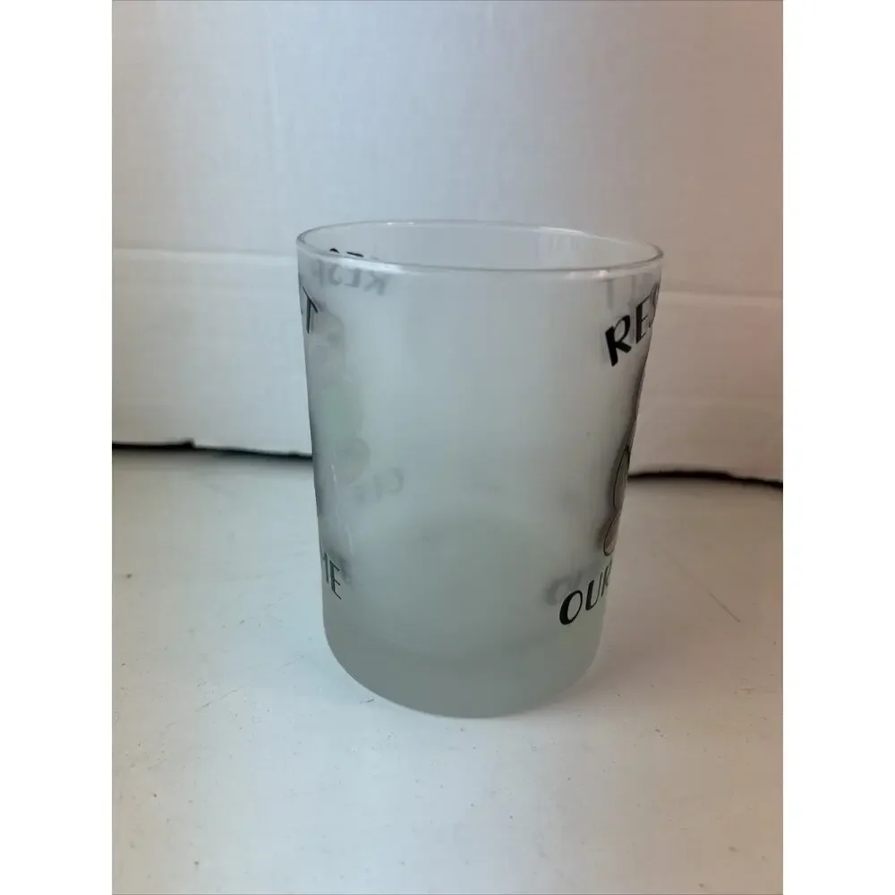Culver Sloth Frosted Drinking Glass Barware MCM Vintage Novelty Humorous